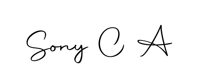 Sony C A stylish signature style. Best Handwritten Sign (Autography-DOLnW) for my name. Handwritten Signature Collection Ideas for my name Sony C A. Sony C A signature style 10 images and pictures png