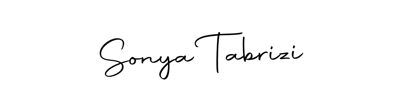 How to make Sonya Tabrizi name signature. Use Autography-DOLnW style for creating short signs online. This is the latest handwritten sign. Sonya Tabrizi signature style 10 images and pictures png