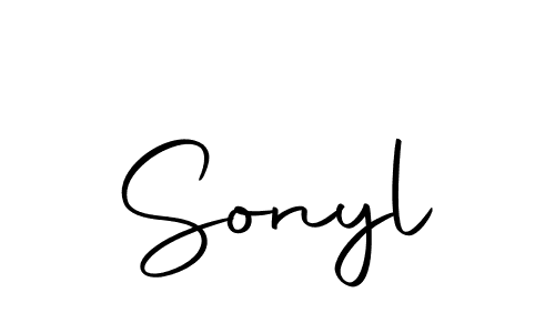 Design your own signature with our free online signature maker. With this signature software, you can create a handwritten (Autography-DOLnW) signature for name Sonyl. Sonyl signature style 10 images and pictures png