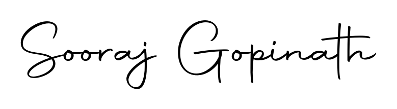 Designed for modern professionals: Sooraj Gopinath name signature crafted with Autography-DOLnW script. Ready for digital PDF workflows. Sooraj Gopinath signature style 10 images and pictures png