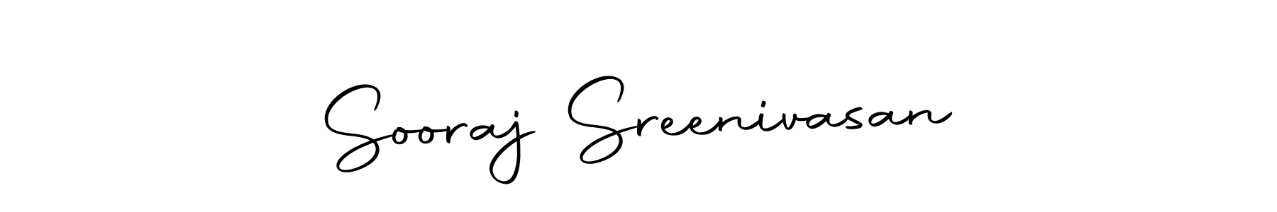 Also we have Sooraj Sreenivasan name is the best signature style. Create professional handwritten signature collection using Autography-DOLnW autograph style. Sooraj Sreenivasan signature style 10 images and pictures png