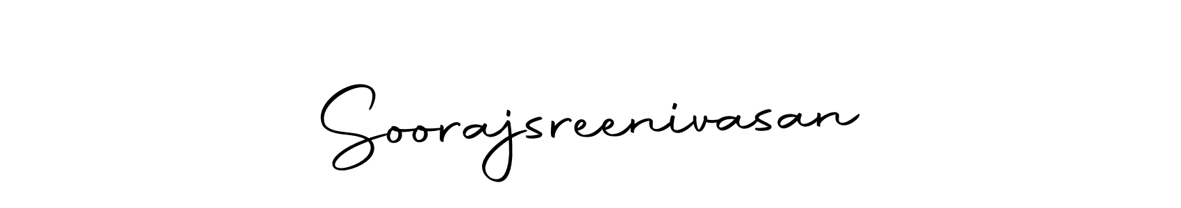 Create a beautiful signature design for name Soorajsreenivasan. With this signature (Autography-DOLnW) fonts, you can make a handwritten signature for free. Soorajsreenivasan signature style 10 images and pictures png