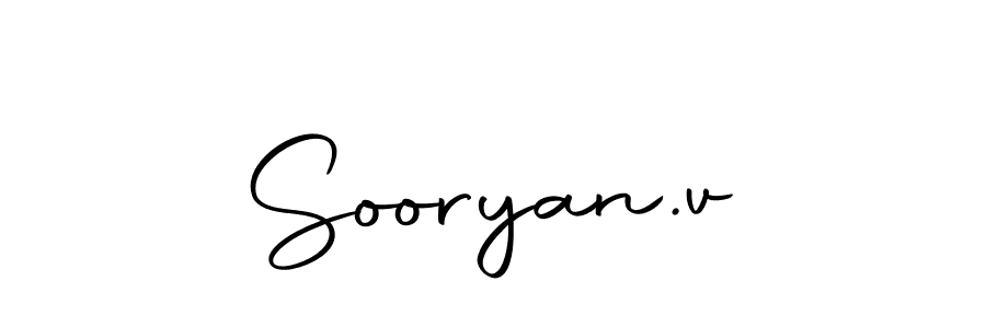 Use a signature maker to create a handwritten signature online. With this signature software, you can design (Autography-DOLnW) your own signature for name Sooryan.v. Sooryan.v signature style 10 images and pictures png