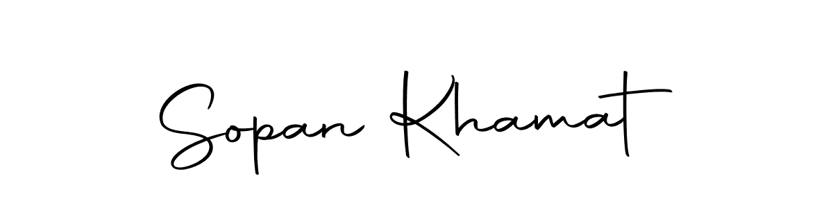 How to make Sopan Khamat signature? Autography-DOLnW is a professional autograph style. Create handwritten signature for Sopan Khamat name. Sopan Khamat signature style 10 images and pictures png