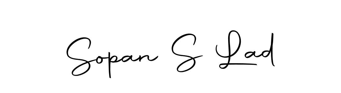 Design your own signature with our free online signature maker. With this signature software, you can create a handwritten (Autography-DOLnW) signature for name Sopan S Lad. Sopan S Lad signature style 10 images and pictures png