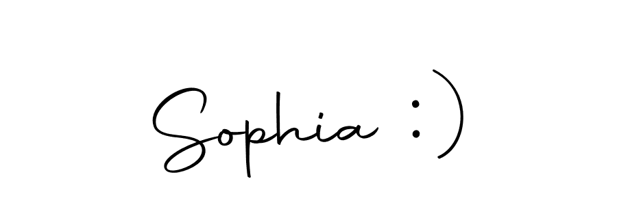 Use a signature maker to create a handwritten signature online. With this signature software, you can design (Autography-DOLnW) your own signature for name Sophia :). Sophia :) signature style 10 images and pictures png