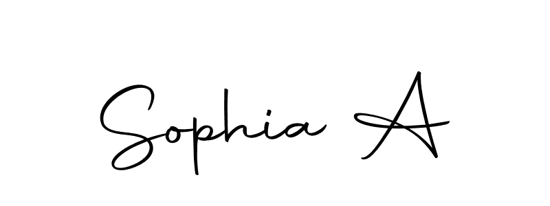 How to make Sophia A signature? Autography-DOLnW is a professional autograph style. Create handwritten signature for Sophia A name. Sophia A signature style 10 images and pictures png