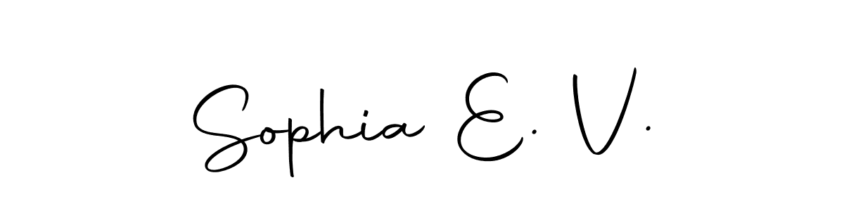 You should practise on your own different ways (Autography-DOLnW) to write your name (Sophia E. V.) in signature. don't let someone else do it for you. Sophia E. V. signature style 10 images and pictures png