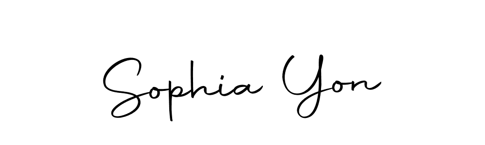 How to make Sophia Yon name signature. Use Autography-DOLnW style for creating short signs online. This is the latest handwritten sign. Sophia Yon signature style 10 images and pictures png