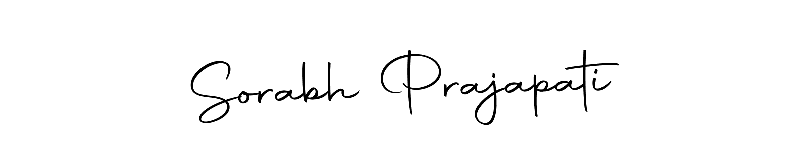 You should practise on your own different ways (Autography-DOLnW) to write your name (Sorabh Prajapati) in signature. don't let someone else do it for you. Sorabh Prajapati signature style 10 images and pictures png
