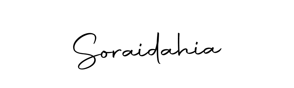 Design your own signature with our free online signature maker. With this signature software, you can create a handwritten (Autography-DOLnW) signature for name Soraidahia. Soraidahia signature style 10 images and pictures png