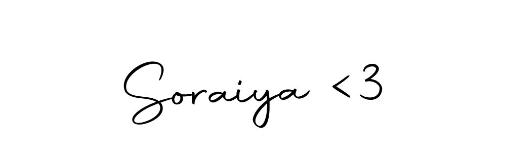 Soraiya <3 stylish signature style. Best Handwritten Sign (Autography-DOLnW) for my name. Handwritten Signature Collection Ideas for my name Soraiya <3. Soraiya <3 signature style 10 images and pictures png
