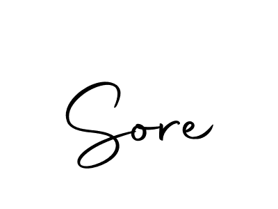 How to make Sore signature? Autography-DOLnW is a professional autograph style. Create handwritten signature for Sore name. Sore signature style 10 images and pictures png