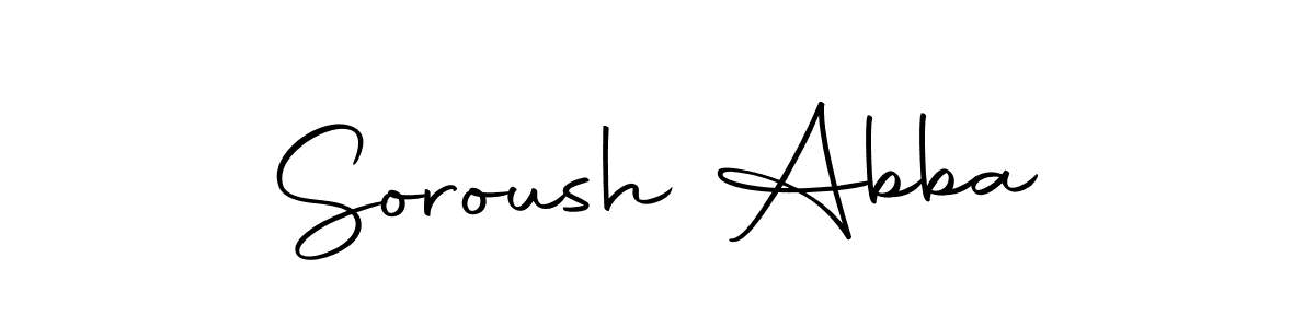 Also we have Soroush Abba name is the best signature style. Create professional handwritten signature collection using Autography-DOLnW autograph style. Soroush Abba signature style 10 images and pictures png