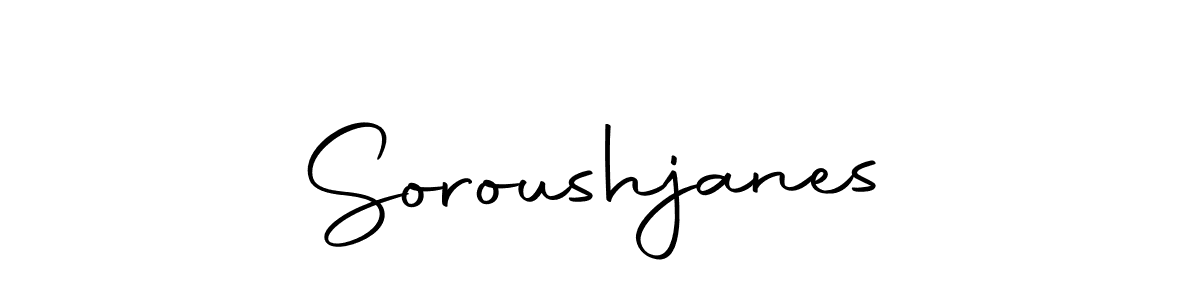 Design your own signature with our free online signature maker. With this signature software, you can create a handwritten (Autography-DOLnW) signature for name Soroushjanes. Soroushjanes signature style 10 images and pictures png