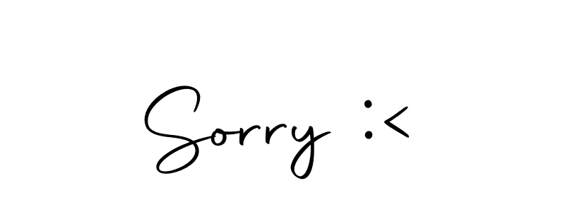 Make a beautiful signature design for name Sorry :<. With this signature (Autography-DOLnW) style, you can create a handwritten signature for free. Sorry :< signature style 10 images and pictures png