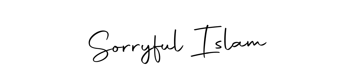 How to make Sorryful Islam name signature. Use Autography-DOLnW style for creating short signs online. This is the latest handwritten sign. Sorryful Islam signature style 10 images and pictures png