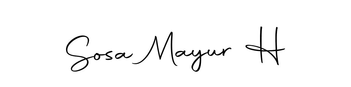 The best way (Autography-DOLnW) to make a short signature is to pick only two or three words in your name. The name Sosa Mayur H include a total of six letters. For converting this name. Sosa Mayur H signature style 10 images and pictures png