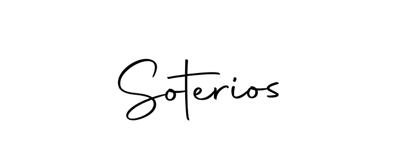 Create a beautiful signature design for name Soterios. With this signature (Autography-DOLnW) fonts, you can make a handwritten signature for free. Soterios signature style 10 images and pictures png