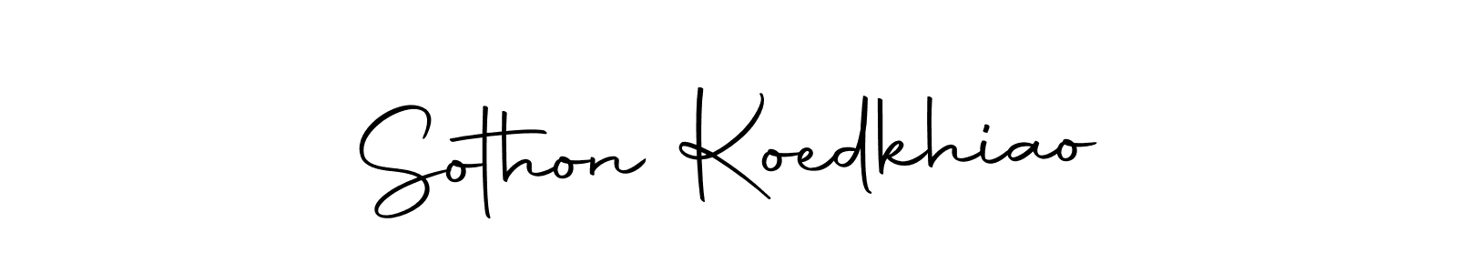 Use a signature maker to create a handwritten signature online. With this signature software, you can design (Autography-DOLnW) your own signature for name Sothon Koedkhiao. Sothon Koedkhiao signature style 10 images and pictures png