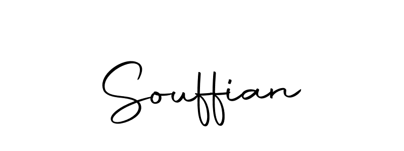 Design your own signature with our free online signature maker. With this signature software, you can create a handwritten (Autography-DOLnW) signature for name Souffian. Souffian signature style 10 images and pictures png