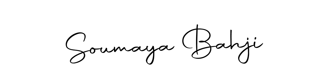 How to make Soumaya Bahji name signature. Use Autography-DOLnW style for creating short signs online. This is the latest handwritten sign. Soumaya Bahji signature style 10 images and pictures png