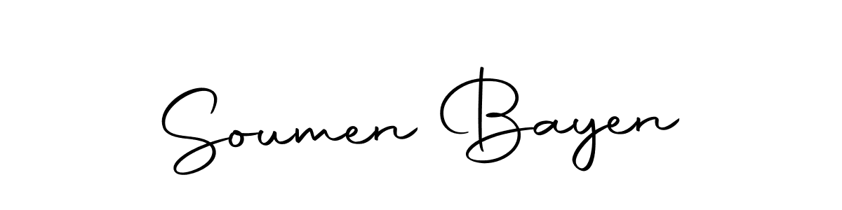 The best way (Autography-DOLnW) to make a short signature is to pick only two or three words in your name. The name Soumen Bayen include a total of six letters. For converting this name. Soumen Bayen signature style 10 images and pictures png