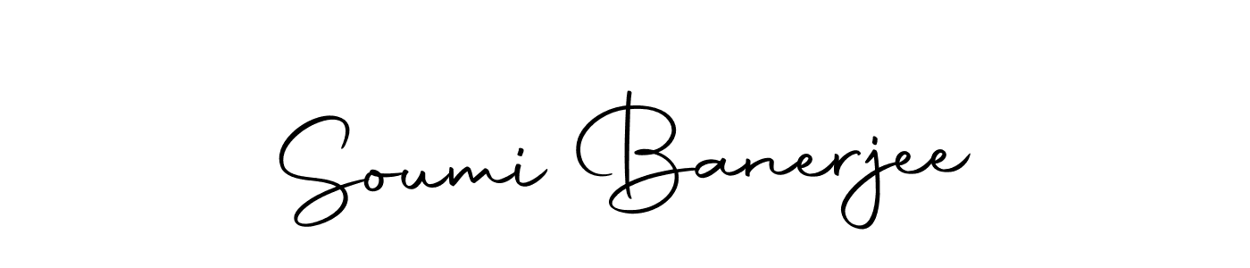 Create a beautiful signature design for name Soumi Banerjee. With this signature (Autography-DOLnW) fonts, you can make a handwritten signature for free. Soumi Banerjee signature style 10 images and pictures png