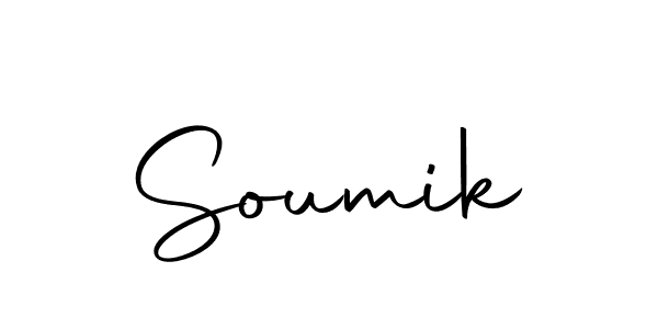 Design your own signature with our free online signature maker. With this signature software, you can create a handwritten (Autography-DOLnW) signature for name Soumik. Soumik signature style 10 images and pictures png