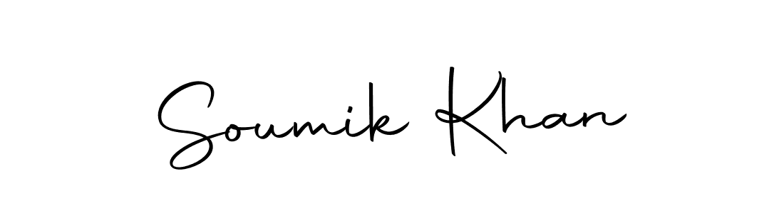 Design your own signature with our free online signature maker. With this signature software, you can create a handwritten (Autography-DOLnW) signature for name Soumik Khan. Soumik Khan signature style 10 images and pictures png