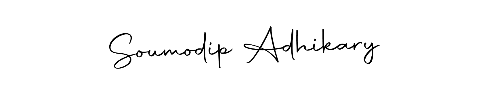 The best way (Autography-DOLnW) to make a short signature is to pick only two or three words in your name. The name Soumodip Adhikary include a total of six letters. For converting this name. Soumodip Adhikary signature style 10 images and pictures png
