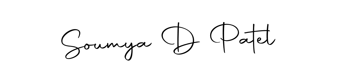 Make a beautiful signature design for name Soumya D Patel. With this signature (Autography-DOLnW) style, you can create a handwritten signature for free. Soumya D Patel signature style 10 images and pictures png