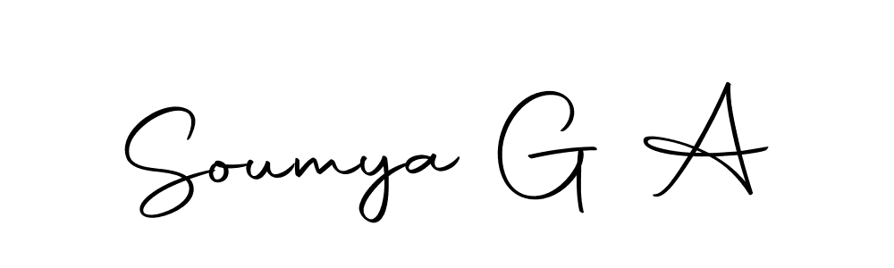 Here are the top 10 professional signature styles for the name Soumya G A. These are the best autograph styles you can use for your name. Soumya G A signature style 10 images and pictures png