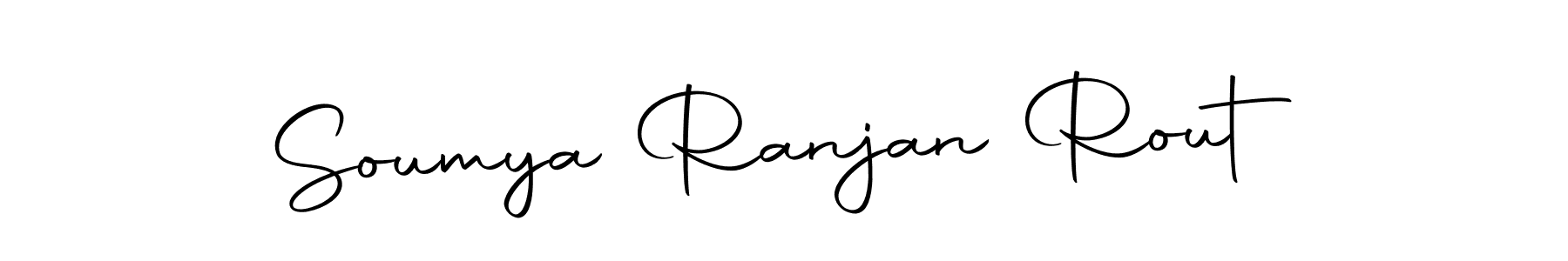 How to make Soumya Ranjan Rout name signature. Use Autography-DOLnW style for creating short signs online. This is the latest handwritten sign. Soumya Ranjan Rout signature style 10 images and pictures png