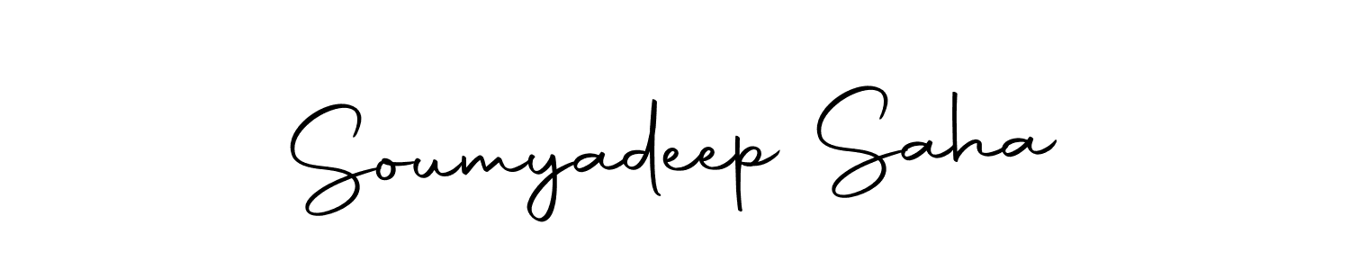 How to make Soumyadeep Saha name signature. Use Autography-DOLnW style for creating short signs online. This is the latest handwritten sign. Soumyadeep Saha signature style 10 images and pictures png