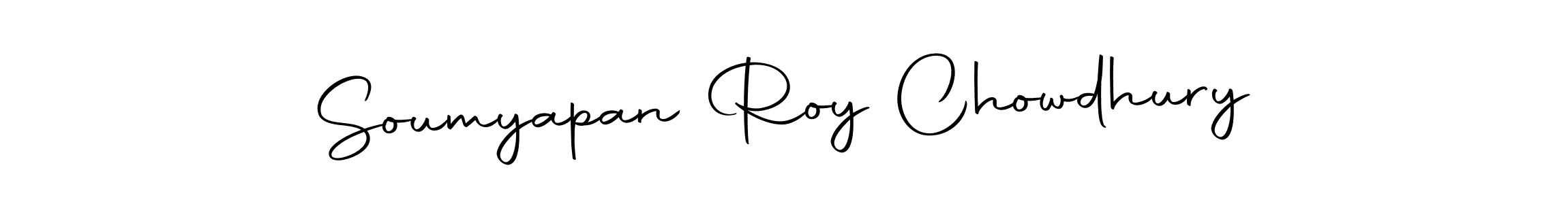 How to make Soumyapan Roy Chowdhury name signature. Use Autography-DOLnW style for creating short signs online. This is the latest handwritten sign. Soumyapan Roy Chowdhury signature style 10 images and pictures png