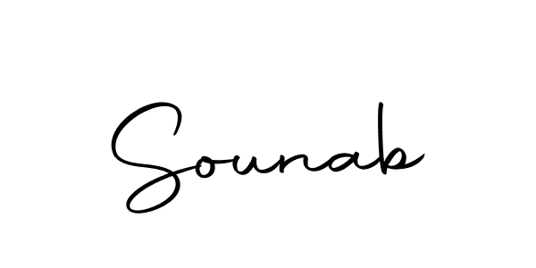 Use a signature maker to create a handwritten signature online. With this signature software, you can design (Autography-DOLnW) your own signature for name Sounab. Sounab signature style 10 images and pictures png