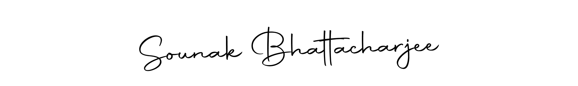 How to make Sounak Bhattacharjee name signature. Use Autography-DOLnW style for creating short signs online. This is the latest handwritten sign. Sounak Bhattacharjee signature style 10 images and pictures png