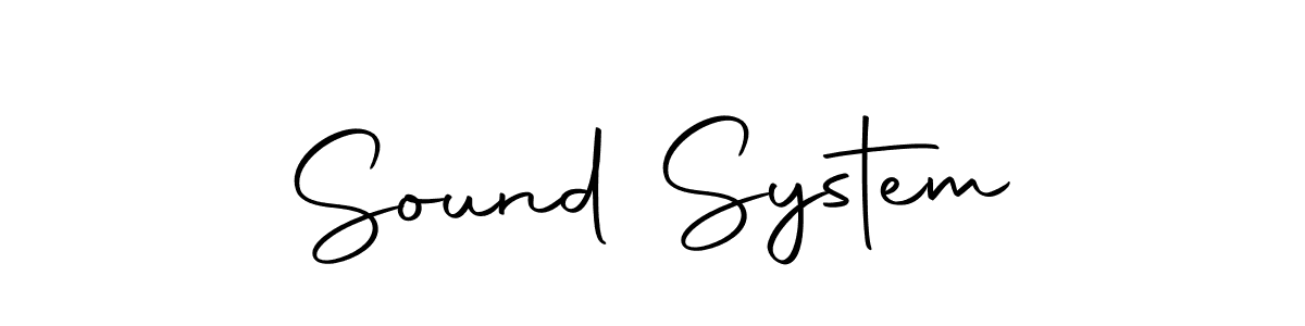 Design your own signature with our free online signature maker. With this signature software, you can create a handwritten (Autography-DOLnW) signature for name Sound System. Sound System signature style 10 images and pictures png