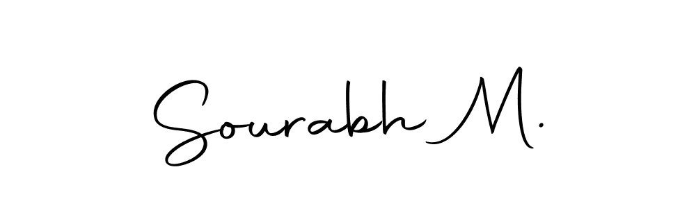 You should practise on your own different ways (Autography-DOLnW) to write your name (Sourabh M.) in signature. don't let someone else do it for you. Sourabh M. signature style 10 images and pictures png