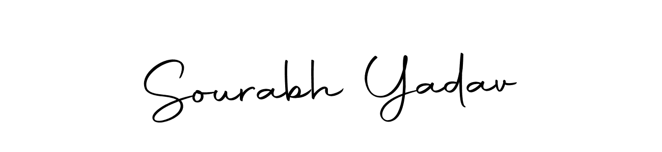 Design your own signature with our free online signature maker. With this signature software, you can create a handwritten (Autography-DOLnW) signature for name Sourabh Yadav. Sourabh Yadav signature style 10 images and pictures png