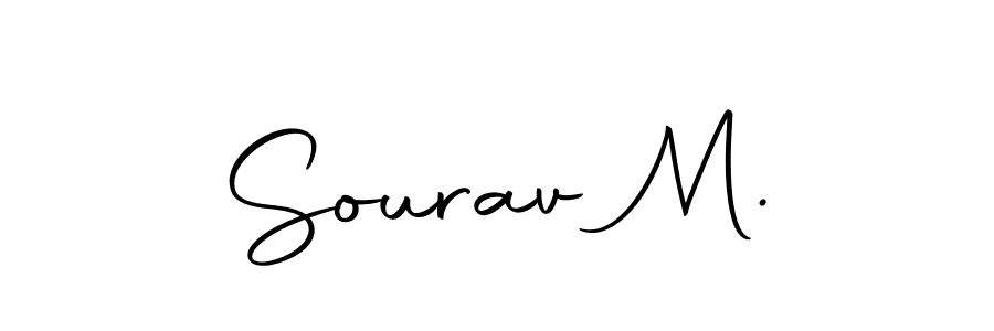 How to make Sourav M. signature? Autography-DOLnW is a professional autograph style. Create handwritten signature for Sourav M. name. Sourav M. signature style 10 images and pictures png