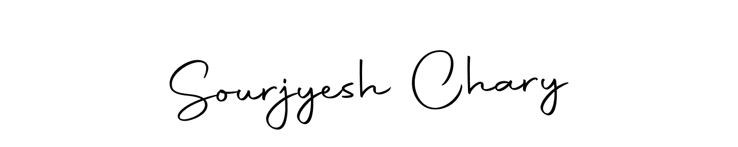 How to make Sourjyesh Chary name signature. Use Autography-DOLnW style for creating short signs online. This is the latest handwritten sign. Sourjyesh Chary signature style 10 images and pictures png