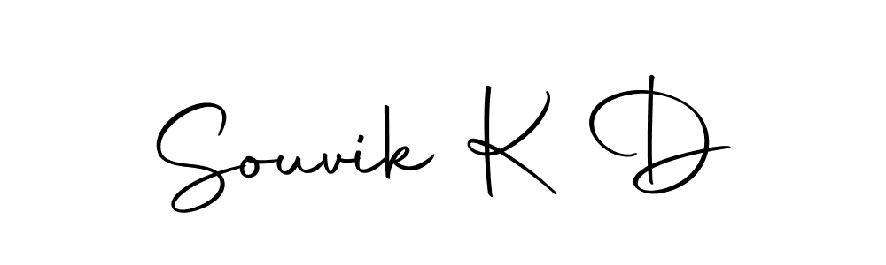 The best way (Autography-DOLnW) to make a short signature is to pick only two or three words in your name. The name Souvik K D include a total of six letters. For converting this name. Souvik K D signature style 10 images and pictures png