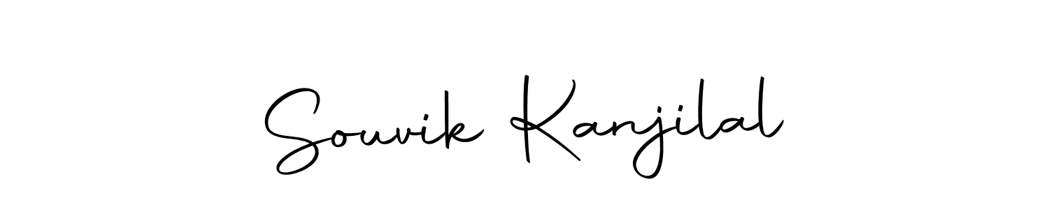 How to make Souvik Kanjilal name signature. Use Autography-DOLnW style for creating short signs online. This is the latest handwritten sign. Souvik Kanjilal signature style 10 images and pictures png