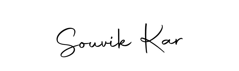 How to make Souvik Kar name signature. Use Autography-DOLnW style for creating short signs online. This is the latest handwritten sign. Souvik Kar signature style 10 images and pictures png