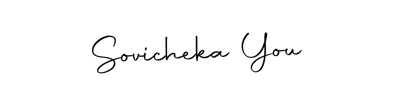 Use a signature maker to create a handwritten signature online. With this signature software, you can design (Autography-DOLnW) your own signature for name Sovicheka You. Sovicheka You signature style 10 images and pictures png
