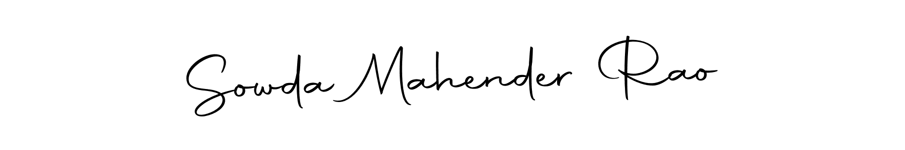 Make a beautiful signature design for name Sowda Mahender Rao. With this signature (Autography-DOLnW) style, you can create a handwritten signature for free. Sowda Mahender Rao signature style 10 images and pictures png