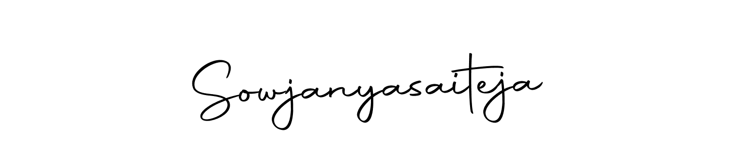 The best way (Autography-DOLnW) to make a short signature is to pick only two or three words in your name. The name Sowjanyasaiteja include a total of six letters. For converting this name. Sowjanyasaiteja signature style 10 images and pictures png