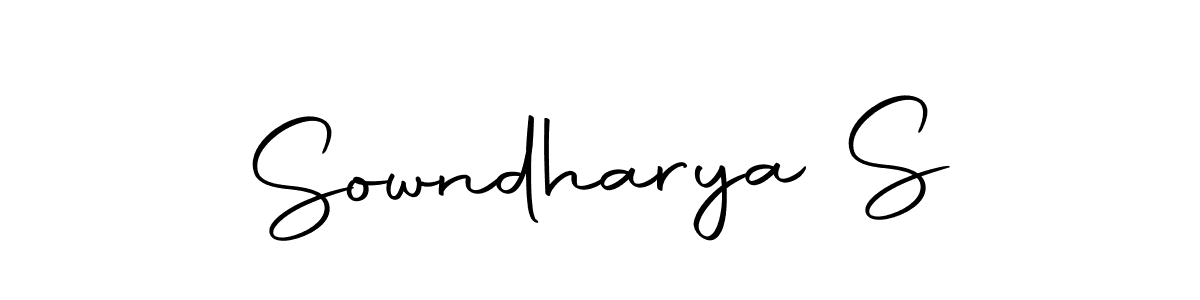 Use a signature maker to create a handwritten signature online. With this signature software, you can design (Autography-DOLnW) your own signature for name Sowndharya S. Sowndharya S signature style 10 images and pictures png